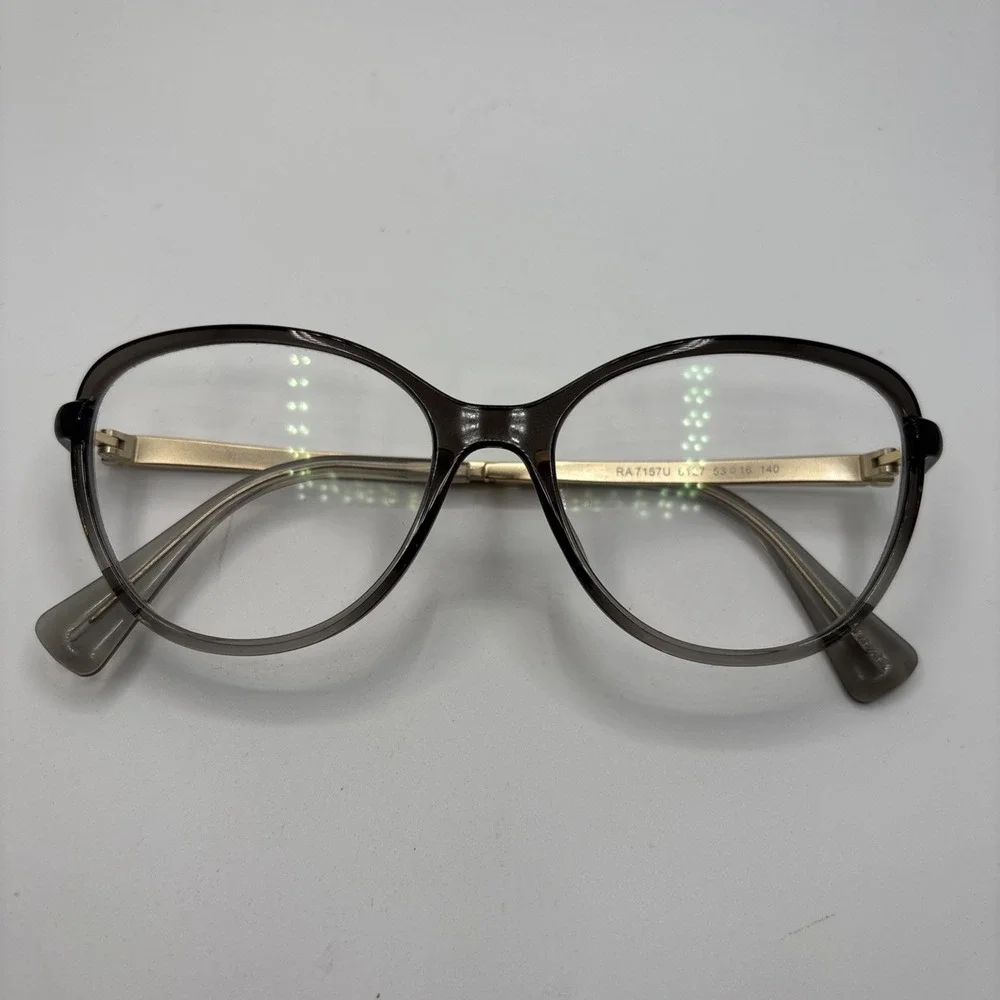 Ralph by Ralph Lauren RA7157U 6127 Transparent Grey on Shiny Gold 53-18-140 #D98